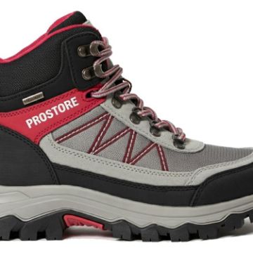 PROSTORE FOOTWEAR - SUMMIT STRIDER HIKING BOOTS RED GREY BLACK 3-2