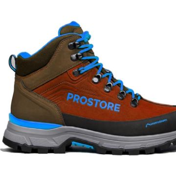 PROSTORE FOOTWEAR - TERRAVENTURE HIKING BOOTS CHOCOLATE BROWN BLUE 6.5-10