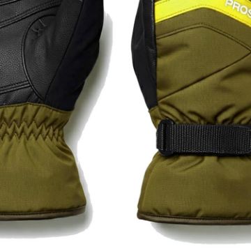 PROSTORE GLOVES - POWDERCORE GLOVE GREEN YELLOW BLACK XS-3