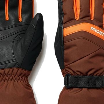 PROSTORE GLOVES - POWDERCORE GLOVE BROWN ORANGE BLACK XS-2