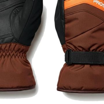 PROSTORE GLOVES - POWDERCORE GLOVE BROWN ORANGE BLACK XS-3