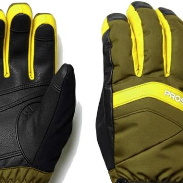 PROSTORE GLOVES - POWDERCORE GLOVE GREEN YELLOW BLACK XS-4