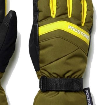 PROSTORE GLOVES - POWDERCORE GLOVE GREEN YELLOW BLACK XS-6