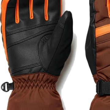 PROSTORE GLOVES - POWDERCORE GLOVE BROWN ORANGE BLACK XS-5