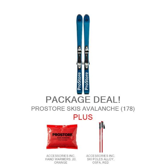 PROSTORE SKIS - AVALANCHE STANDARD PACKAGE PROSTORE SKIS SKI PACKAGES BLUE 178-1