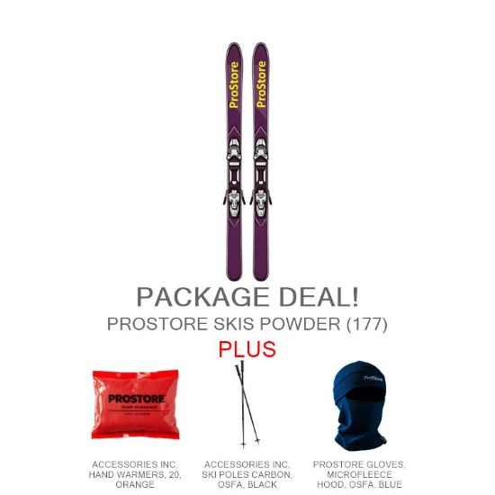 PROSTORE SKIS - POWDER EPIC PACKAGE PROSTORE SKIS SKI PACKAGES RED 177-1