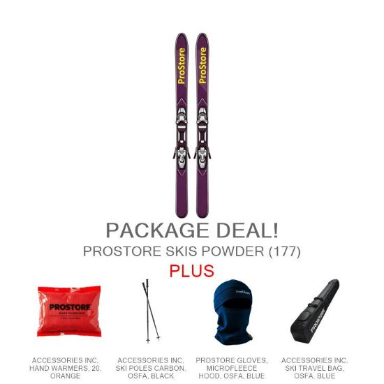 PROSTORE SKIS - POWDER ULTIMATE PACKAGE PROSTORE SKIS SKI PACKAGES RED 177-1