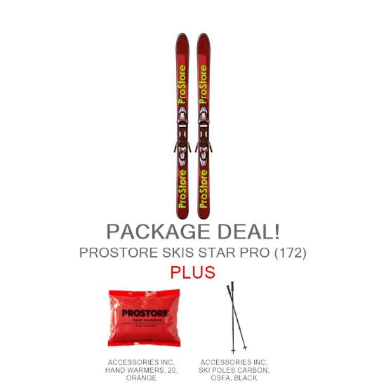 PROSTORE SKIS - STAR PRO DELUXE PACKAGE PROSTORE SKIS SKI PACKAGES RED 172-1