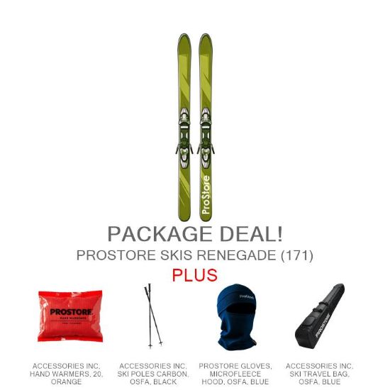 PROSTORE SKIS - RENEGADE ULTIMATE PACKAGE PROSTORE SKIS SKI PACKAGES GREEN YELLOW 171-1