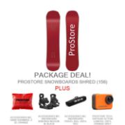 PROSTORE SNOWBOARDS - SHRED ULTIMATE PACKAGE PROSTORE SNOWBOARDS SNOWBOARD PACKAGES RED 156-1