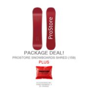 PROSTORE SNOWBOARDS - SHRED STANDARD PACKAGE PROSTORE SNOWBOARDS SNOWBOARD PACKAGES RED 159-1