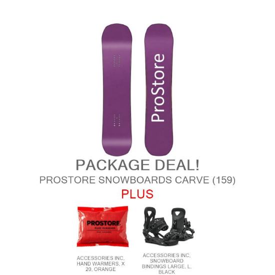 PROSTORE SNOWBOARDS - CARVE DELUXE PACKAGE PROSTORE SNOWBOARDS SNOWBOARD PACKAGES MAUVE 159-1