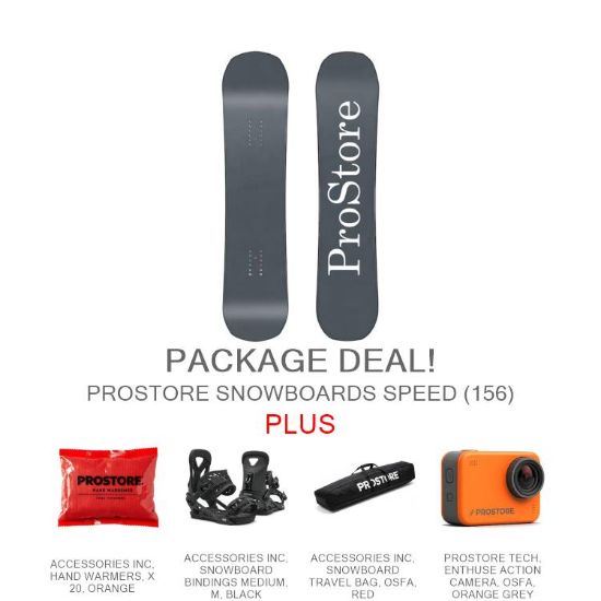 PROSTORE SNOWBOARDS - SPEED ULTIMATE PACKAGE PROSTORE SNOWBOARDS SNOWBOARD PACKAGES GREY 156-1