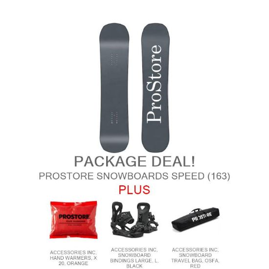 PROSTORE SNOWBOARDS - SPEED EPIC PACKAGE PROSTORE SNOWBOARDS SNOWBOARD PACKAGES GREY 163-1
