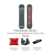 PROSTORE SNOWBOARDS - FREAK EPIC PACKAGE PROSTORE SNOWBOARDS SNOWBOARD PACKAGES GREEN ORANGE 155-1