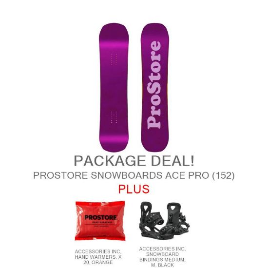 PROSTORE SNOWBOARDS - ACE PRO DELUXE PACKAGE PROSTORE SNOWBOARDS SNOWBOARD PACKAGES PURPLE PINK 152-1