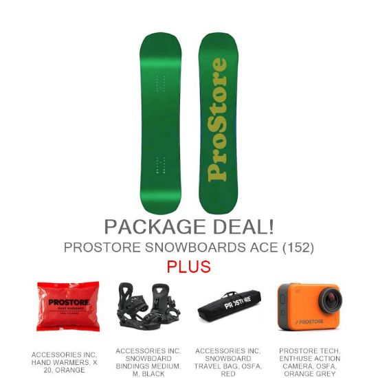 PROSTORE SNOWBOARDS - ACE ULTIMATE PACKAGE PROSTORE SNOWBOARDS SNOWBOARD PACKAGES GREEN 152-1