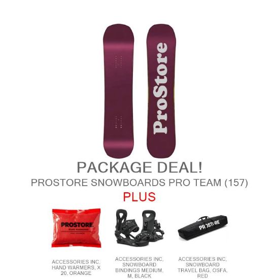 PROSTORE SNOWBOARDS - PRO TEAM EPIC PACKAGE PROSTORE SNOWBOARDS SNOWBOARD PACKAGES PURPLE GREY 157-1