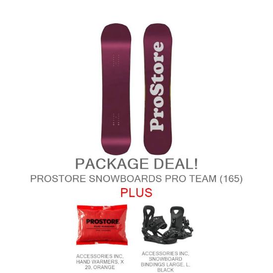 PROSTORE SNOWBOARDS - PRO TEAM DELUXE PACKAGE PROSTORE SNOWBOARDS SNOWBOARD PACKAGES PURPLE GREY 165-1