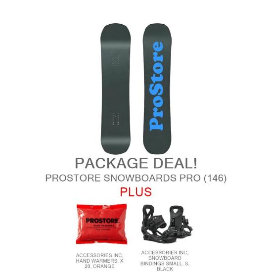 PROSTORE SNOWBOARDS - PRO DELUXE PACKAGE PROSTORE SNOWBOARDS SNOWBOARD PACKAGES GREEN BLUE 146-1