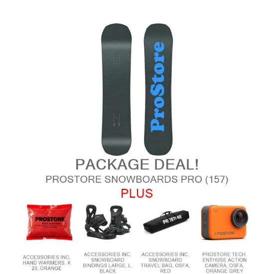 PROSTORE SNOWBOARDS - PRO ULTIMATE PACKAGE PROSTORE SNOWBOARDS SNOWBOARD PACKAGES GREEN BLUE 157-1