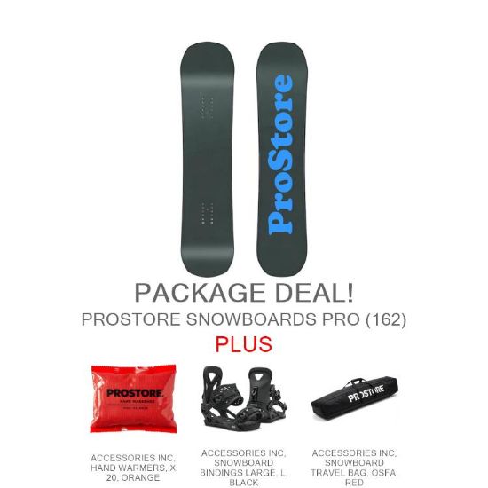 PROSTORE SNOWBOARDS - PRO EPIC PACKAGE PROSTORE SNOWBOARDS SNOWBOARD PACKAGES GREEN BLUE 162-1