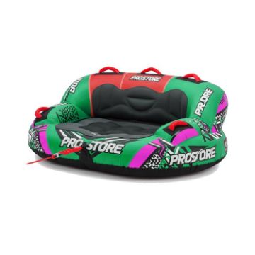 PROSTORE WATERSPORTS - NEMESIS TOWABLE TUBE GREEN RED PINK 3P-1