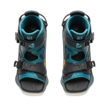 PROSTORE WATERSPORTS - WINDJAMMER WAKEBOARD BINDINGS TEAL BLACK M-1