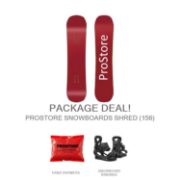 Picture of PROSTORE SNOWBOARDS SHRED DELUXE SNOWBOARD PACKAGE RED (MENS)