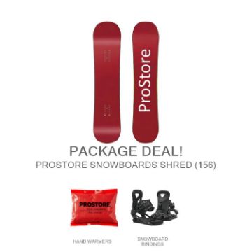 Picture of PROSTORE SNOWBOARDS SHRED DELUXE SNOWBOARD PACKAGE RED (MENS)