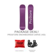 Picture of PROSTORE SNOWBOARDS CARVE DELUXE SNOWBOARD PACKAGE MAUVE (MENS)