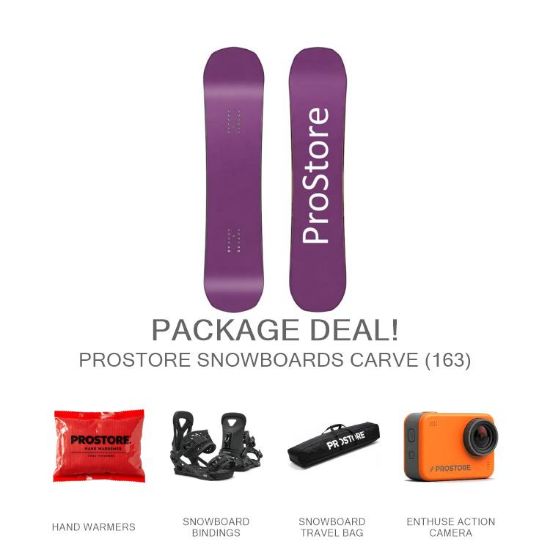 Picture of PROSTORE SNOWBOARDS CARVE ULTIMATE SNOWBOARD PACKAGE MAUVE (MENS)