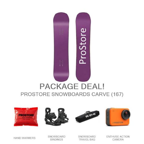 Picture of PROSTORE SNOWBOARDS CARVE ULTIMATE SNOWBOARD PACKAGE MAUVE (MENS)