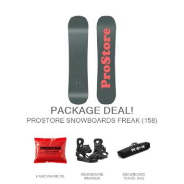 Picture of PROSTORE SNOWBOARDS FREAK EPIC SNOWBOARD PACKAGE GREEN ORANGE (MENS)