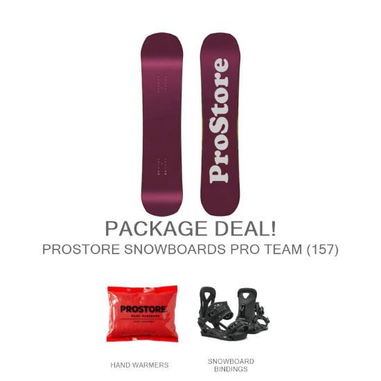 Picture of PROSTORE SNOWBOARDS PRO TEAM DELUXE SNOWBOARD PACKAGE PURPLE GREY (MENS)