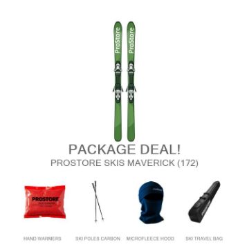 Picture of PROSTORE SKIS MAVERICK ULTIMATE PACKAGE SKI PACKAGE GREEN (UNISEX)
