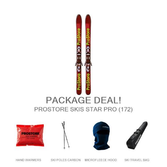Picture of PROSTORE SKIS STAR PRO ULTIMATE PACKAGE SKI PACKAGE RED (UNISEX)