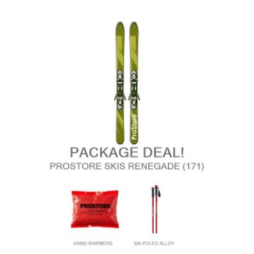 Picture of PROSTORE SKIS RENEGADE STANDARD PACKAGE SKI PACKAGE GREEN YELLOW (WOMENS)