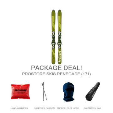 Picture of PROSTORE SKIS RENEGADE ULTIMATE PACKAGE SKI PACKAGE GREEN YELLOW (WOMENS)